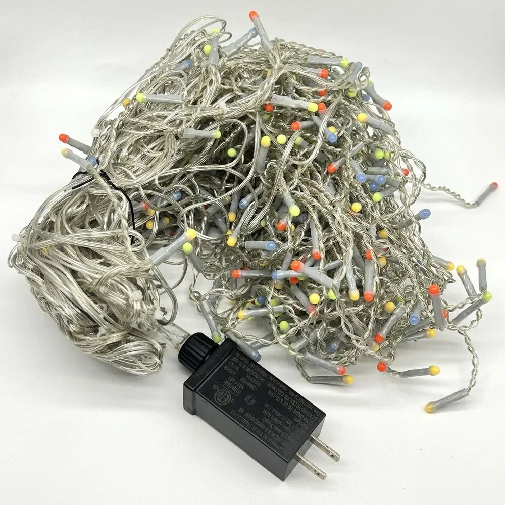 400 LED MultiColor Icicle Lights 33ft Outdoor Christmas Lights 8 Modes 75 Drops